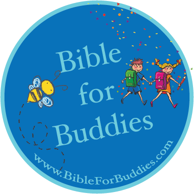 Blue circle, bibleforbuddies.com logo